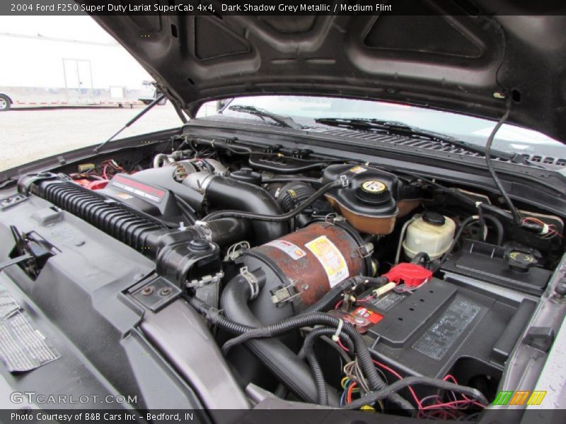 Dark Shadow Grey Metallic / Medium Flint 2004 Ford F250 Super Duty Lariat SuperCab 4x4