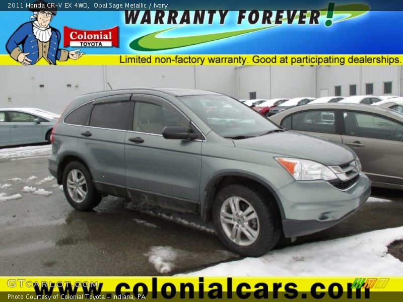 Opal Sage Metallic / Ivory 2011 Honda CR-V EX 4WD