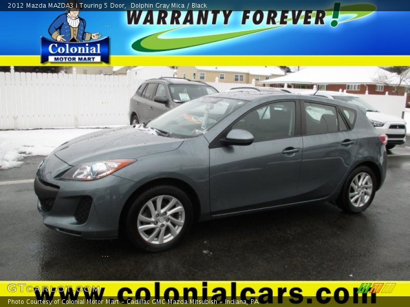 Dolphin Gray Mica / Black 2012 Mazda MAZDA3 i Touring 5 Door