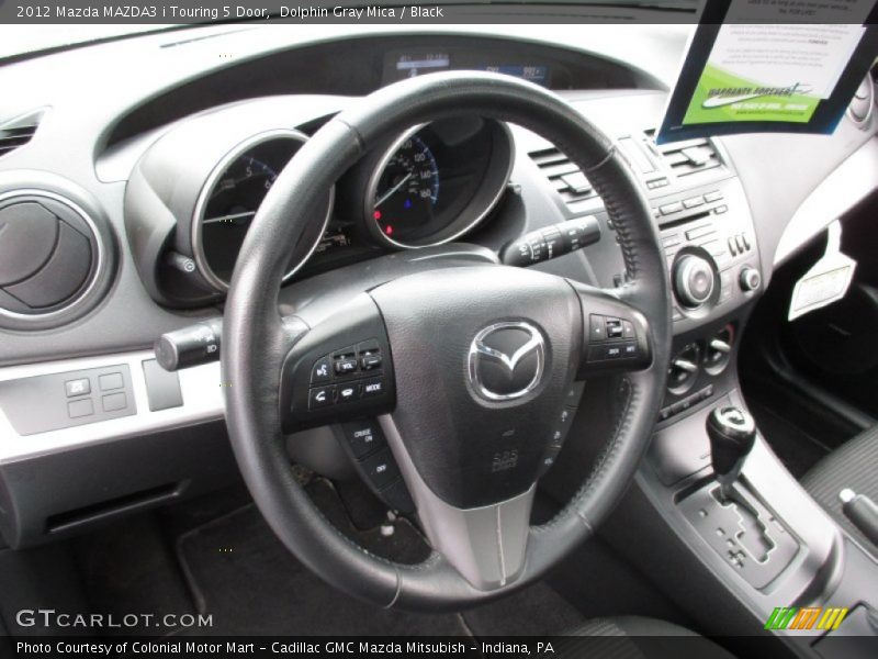 Dolphin Gray Mica / Black 2012 Mazda MAZDA3 i Touring 5 Door