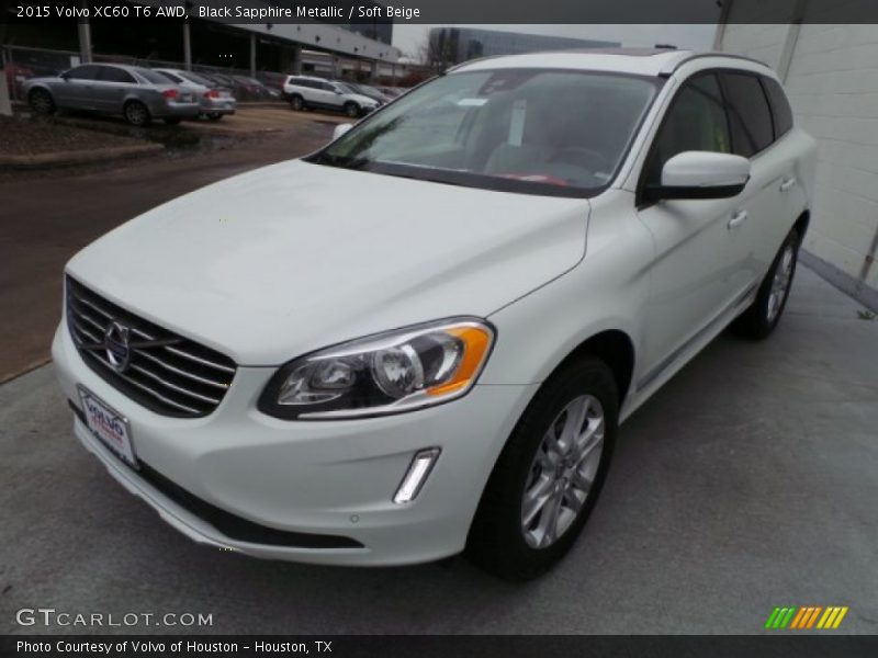 Black Sapphire Metallic / Soft Beige 2015 Volvo XC60 T6 AWD