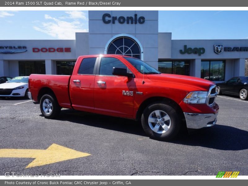 Flame Red / Black/Diesel Gray 2014 Ram 1500 SLT Quad Cab