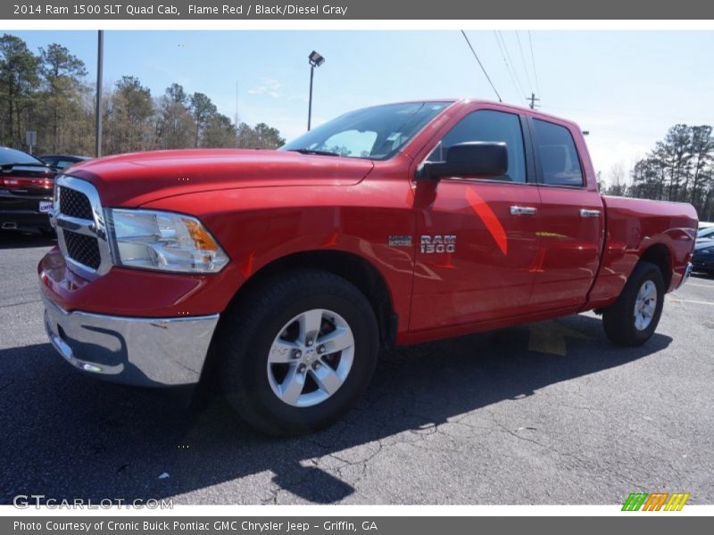 Flame Red / Black/Diesel Gray 2014 Ram 1500 SLT Quad Cab