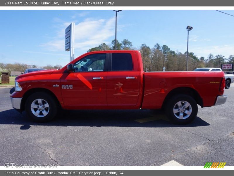 Flame Red / Black/Diesel Gray 2014 Ram 1500 SLT Quad Cab