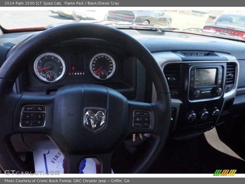 Flame Red / Black/Diesel Gray 2014 Ram 1500 SLT Quad Cab