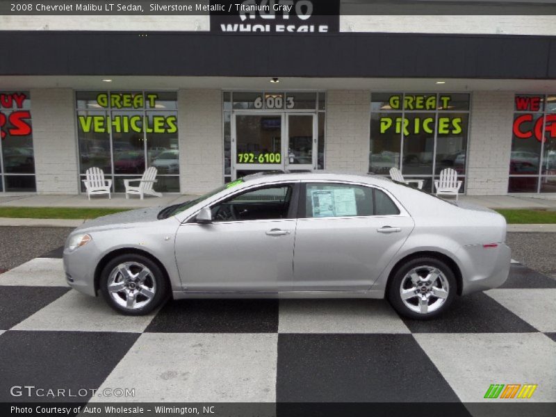 Silverstone Metallic / Titanium Gray 2008 Chevrolet Malibu LT Sedan