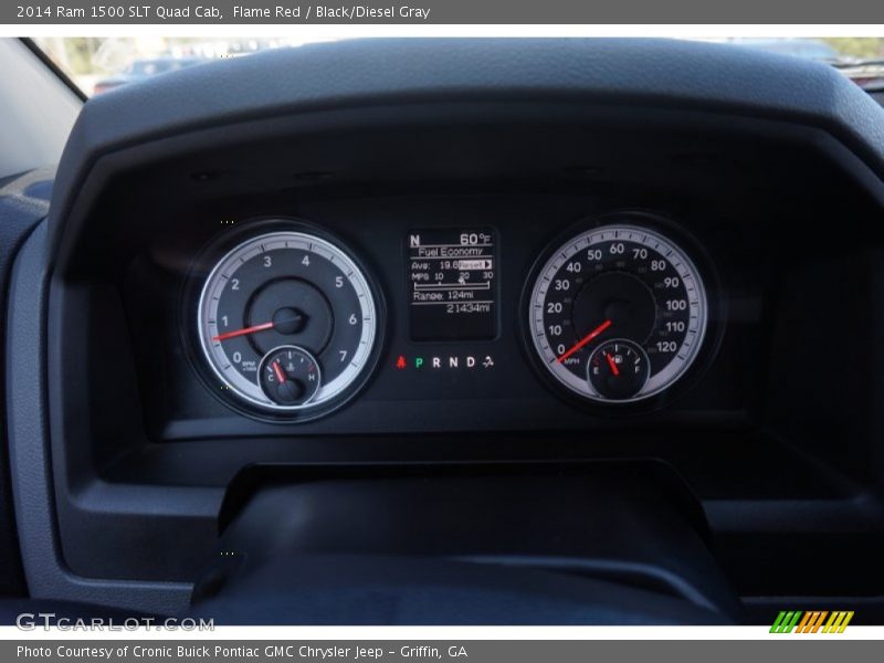 Flame Red / Black/Diesel Gray 2014 Ram 1500 SLT Quad Cab