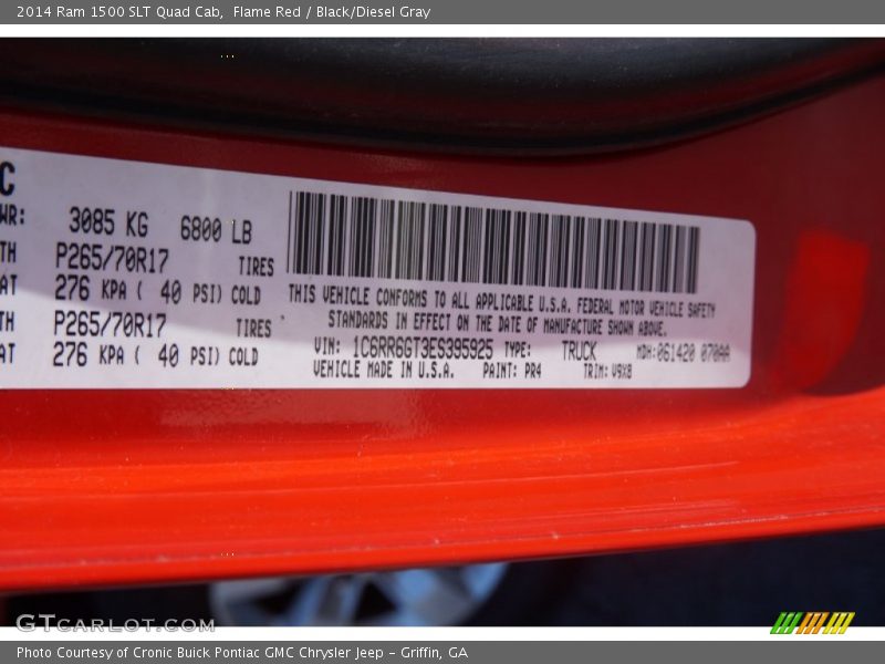 Flame Red / Black/Diesel Gray 2014 Ram 1500 SLT Quad Cab