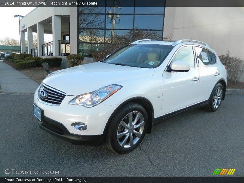 Moonlight White / Graphite 2014 Infiniti QX50 AWD