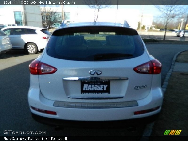 Moonlight White / Graphite 2014 Infiniti QX50 AWD