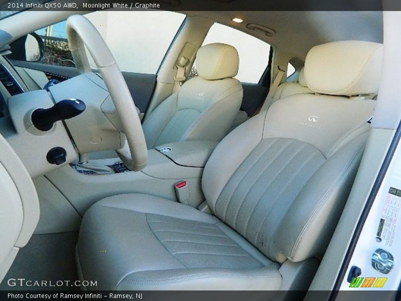 Moonlight White / Graphite 2014 Infiniti QX50 AWD