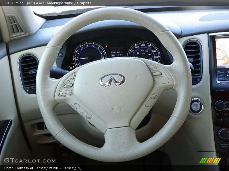 Moonlight White / Graphite 2014 Infiniti QX50 AWD