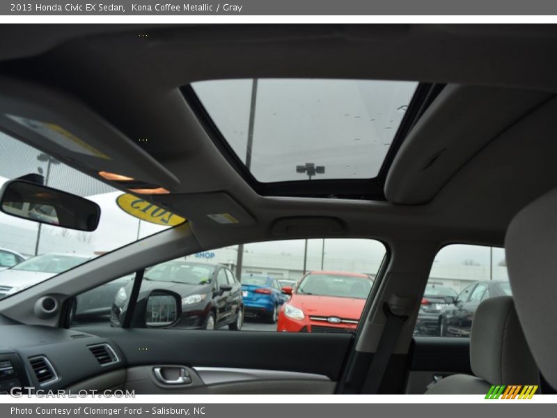 Kona Coffee Metallic / Gray 2013 Honda Civic EX Sedan
