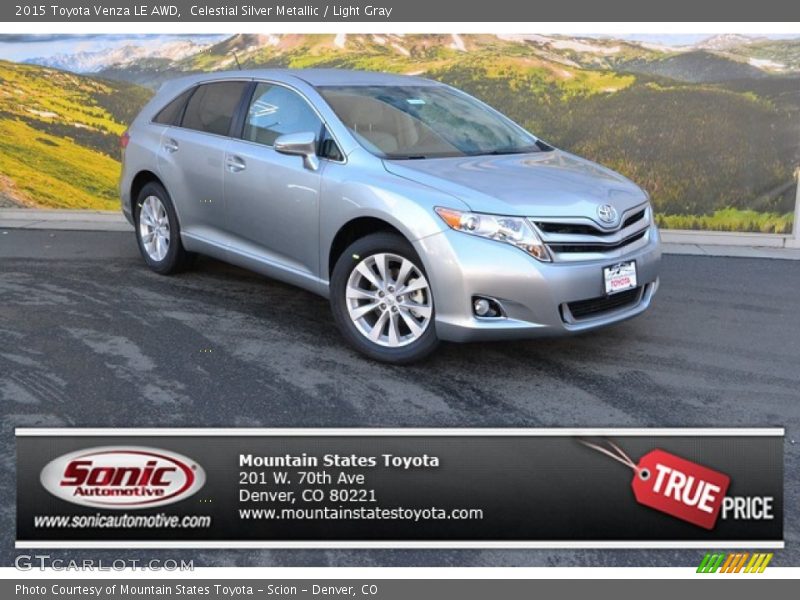 Celestial Silver Metallic / Light Gray 2015 Toyota Venza LE AWD