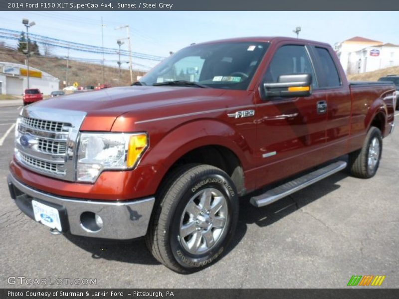 Sunset / Steel Grey 2014 Ford F150 XLT SuperCab 4x4