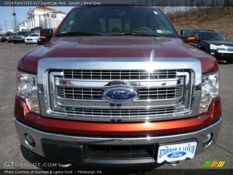 Sunset / Steel Grey 2014 Ford F150 XLT SuperCab 4x4