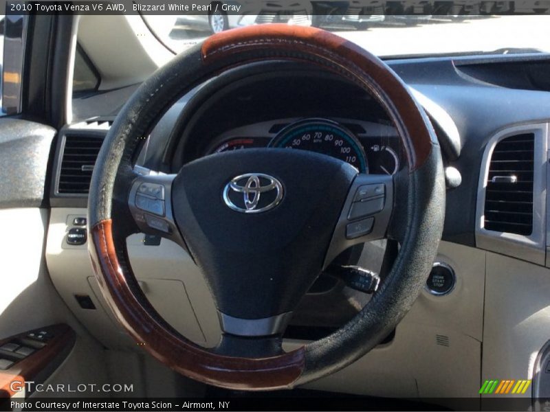 Blizzard White Pearl / Gray 2010 Toyota Venza V6 AWD