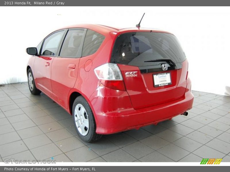 Milano Red / Gray 2013 Honda Fit