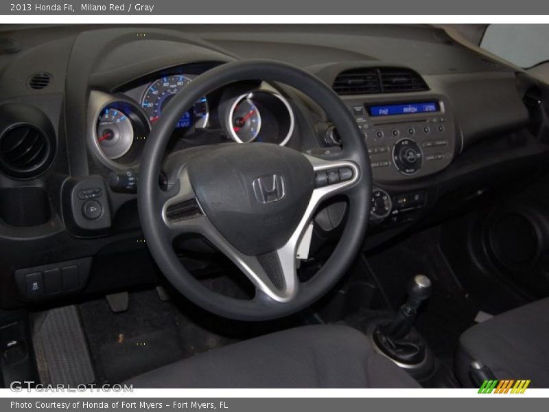 Milano Red / Gray 2013 Honda Fit