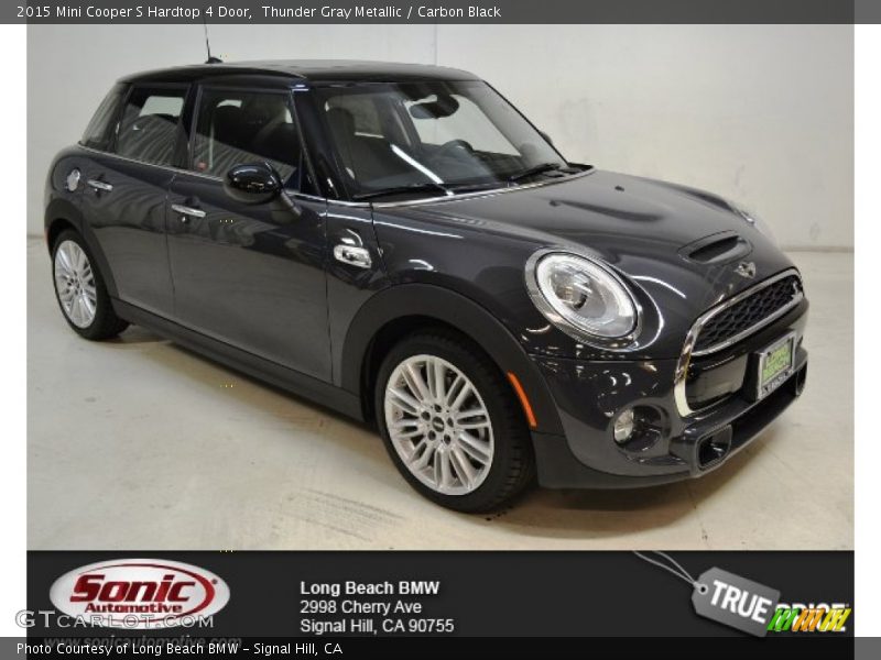 Thunder Gray Metallic / Carbon Black 2015 Mini Cooper S Hardtop 4 Door