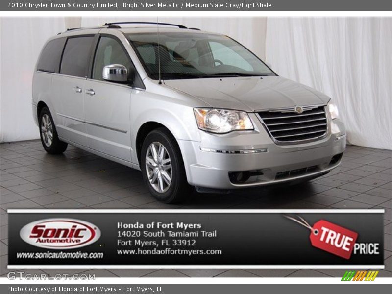 Bright Silver Metallic / Medium Slate Gray/Light Shale 2010 Chrysler Town & Country Limited