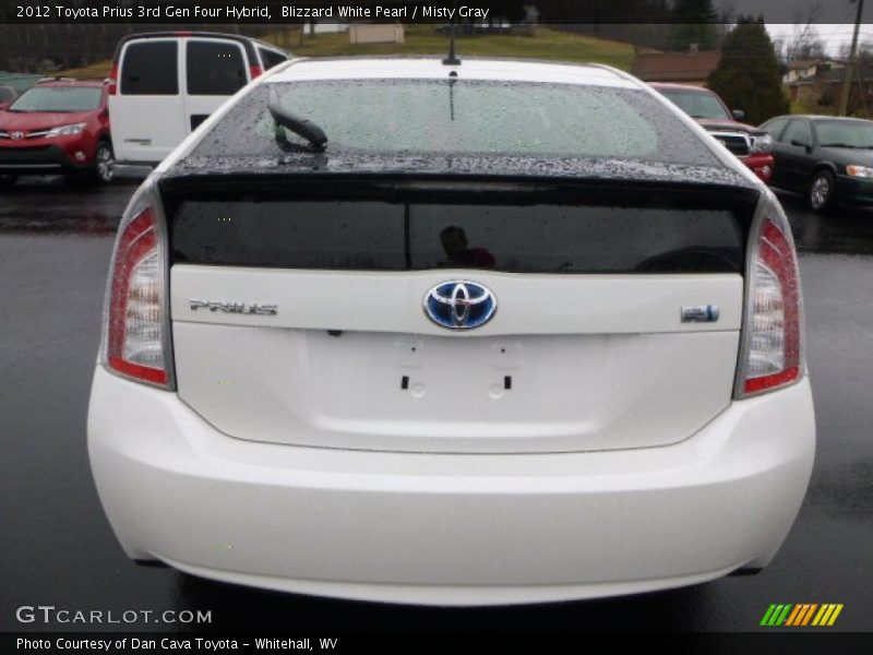 Blizzard White Pearl / Misty Gray 2012 Toyota Prius 3rd Gen Four Hybrid