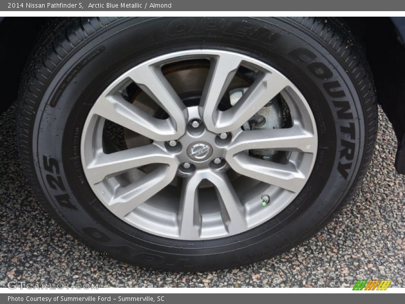 Arctic Blue Metallic / Almond 2014 Nissan Pathfinder S