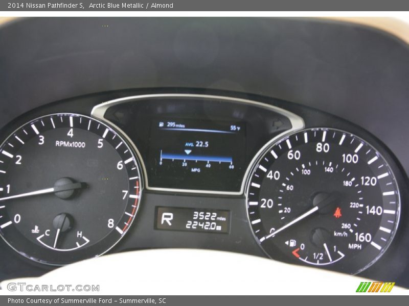 Arctic Blue Metallic / Almond 2014 Nissan Pathfinder S