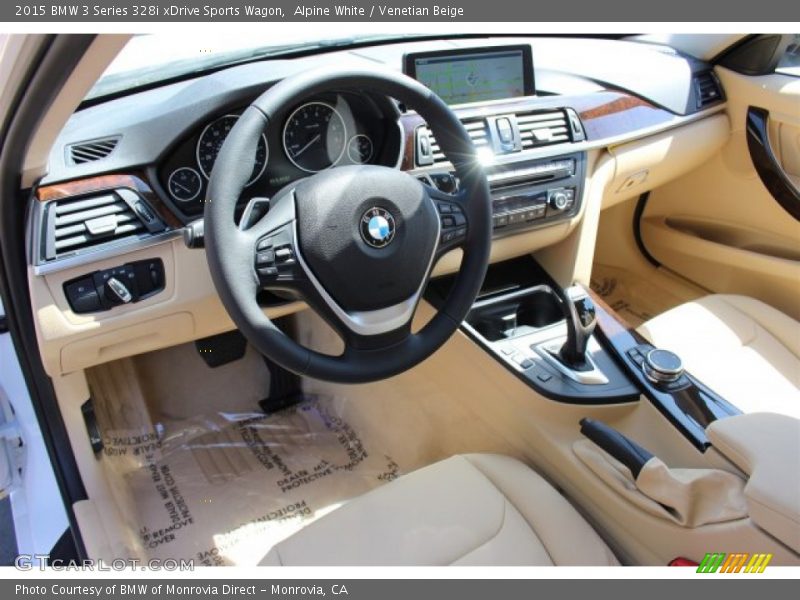 Alpine White / Venetian Beige 2015 BMW 3 Series 328i xDrive Sports Wagon