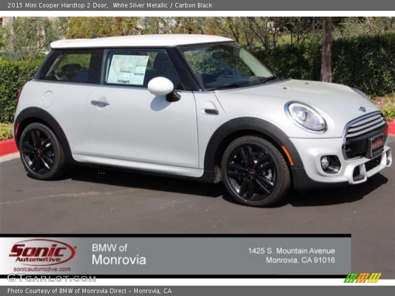 White Silver Metallic / Carbon Black 2015 Mini Cooper Hardtop 2 Door