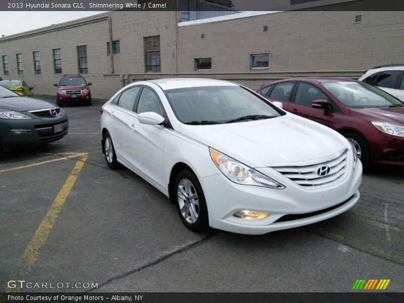 Shimmering White / Camel 2013 Hyundai Sonata GLS