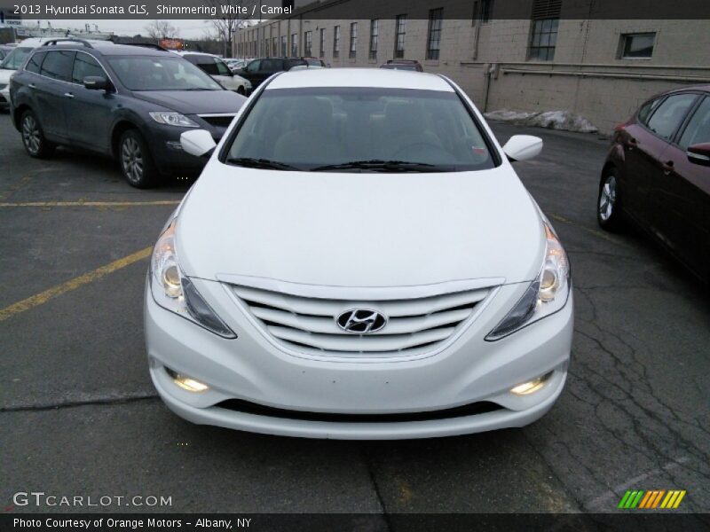 Shimmering White / Camel 2013 Hyundai Sonata GLS
