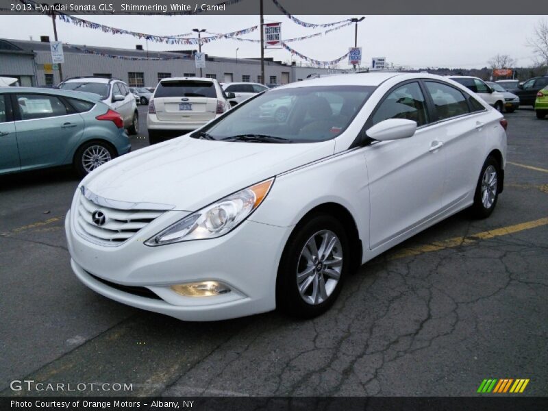 Shimmering White / Camel 2013 Hyundai Sonata GLS