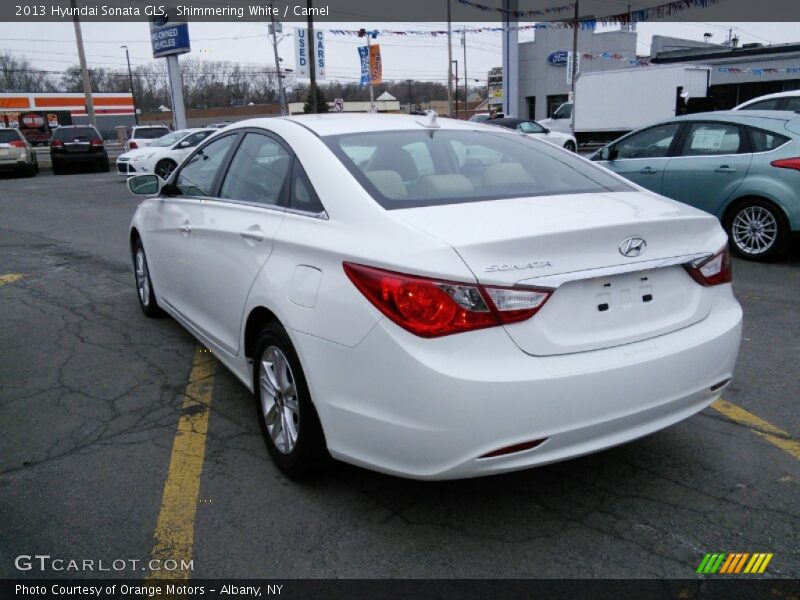Shimmering White / Camel 2013 Hyundai Sonata GLS