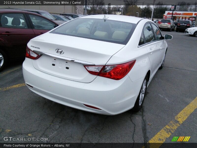 Shimmering White / Camel 2013 Hyundai Sonata GLS