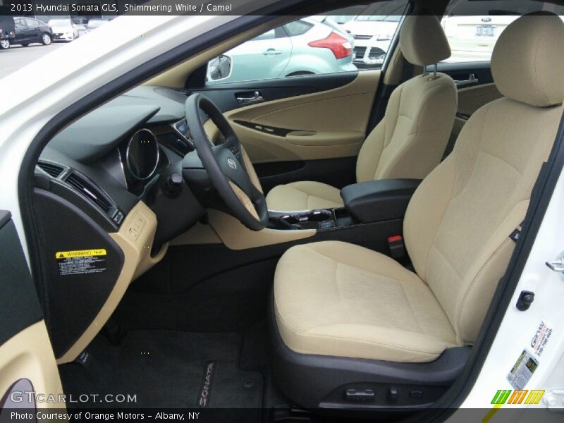 Shimmering White / Camel 2013 Hyundai Sonata GLS