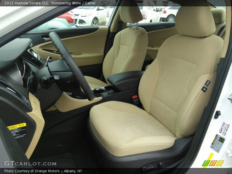 Shimmering White / Camel 2013 Hyundai Sonata GLS