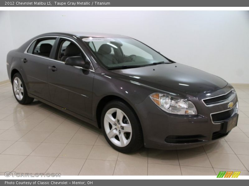 Taupe Gray Metallic / Titanium 2012 Chevrolet Malibu LS