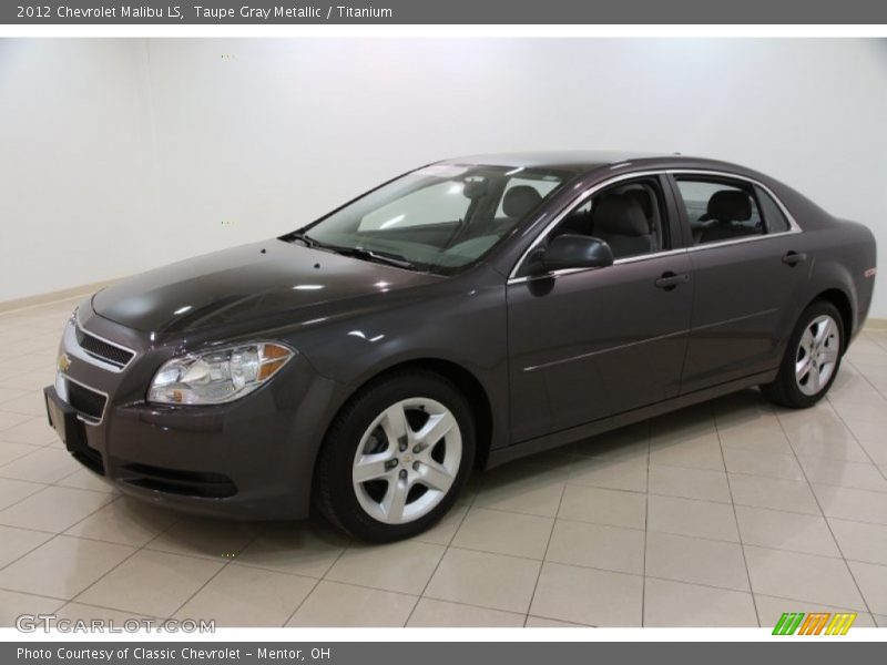 Taupe Gray Metallic / Titanium 2012 Chevrolet Malibu LS