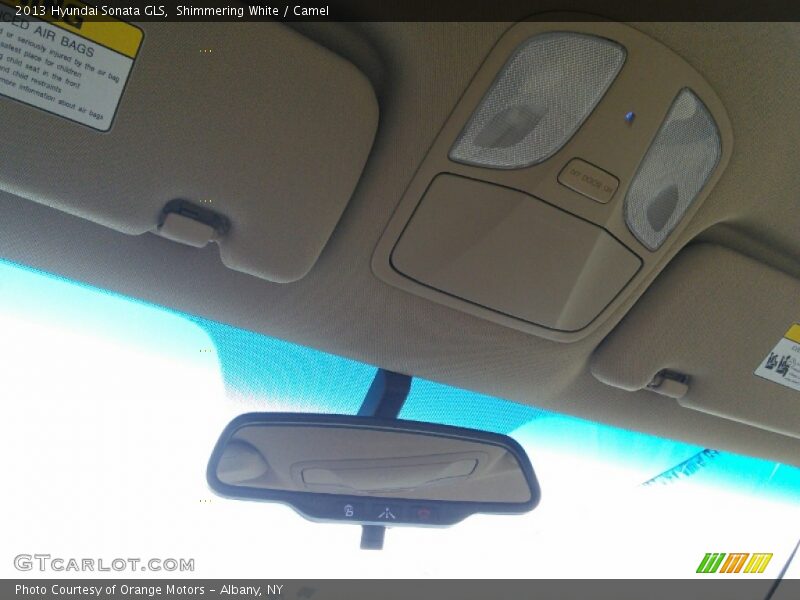 Shimmering White / Camel 2013 Hyundai Sonata GLS