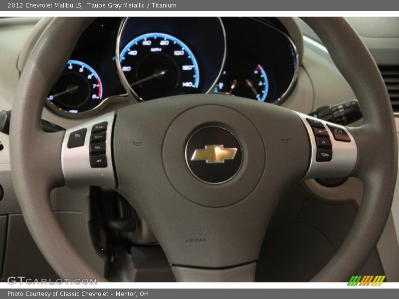 Taupe Gray Metallic / Titanium 2012 Chevrolet Malibu LS