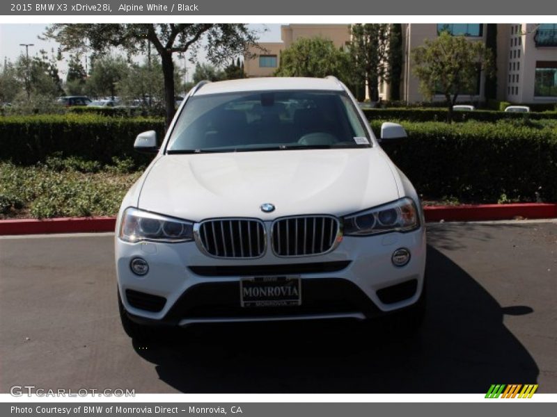 Alpine White / Black 2015 BMW X3 xDrive28i