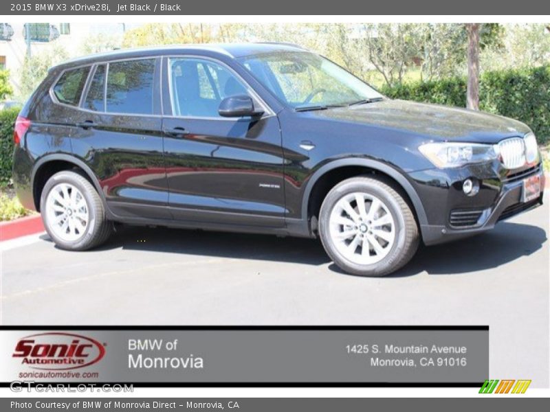 Jet Black / Black 2015 BMW X3 xDrive28i