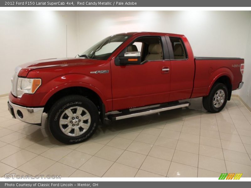 Red Candy Metallic / Pale Adobe 2012 Ford F150 Lariat SuperCab 4x4