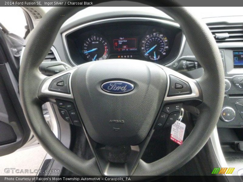 Ingot Silver / Charcoal Black 2014 Ford Fusion SE