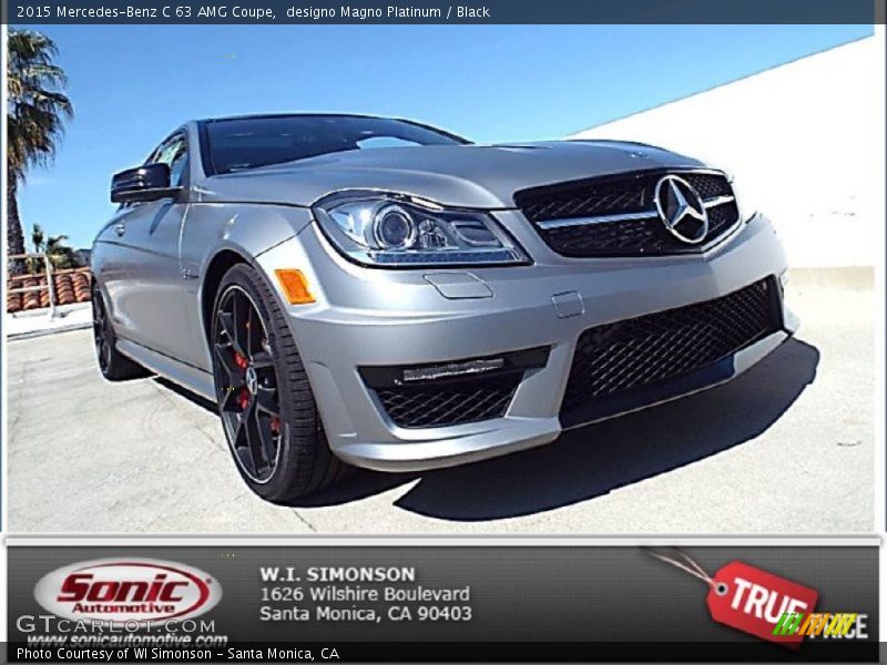 designo Magno Platinum / Black 2015 Mercedes-Benz C 63 AMG Coupe