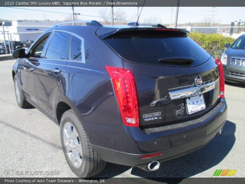 Sapphire Blue Metallic / Shale/Brownstone 2015 Cadillac SRX Luxury AWD