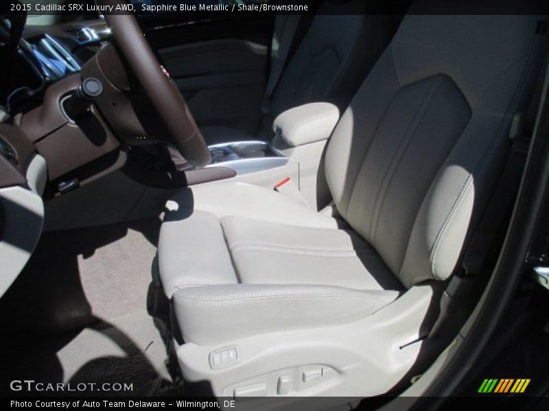 Sapphire Blue Metallic / Shale/Brownstone 2015 Cadillac SRX Luxury AWD