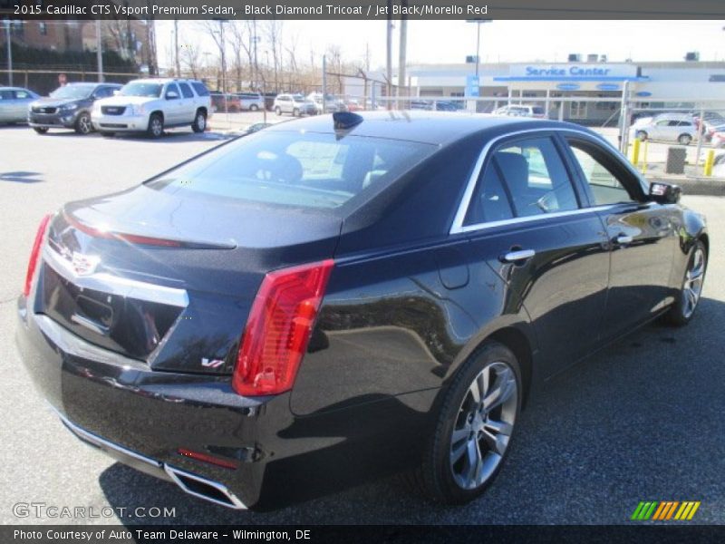 Black Diamond Tricoat / Jet Black/Morello Red 2015 Cadillac CTS Vsport Premium Sedan