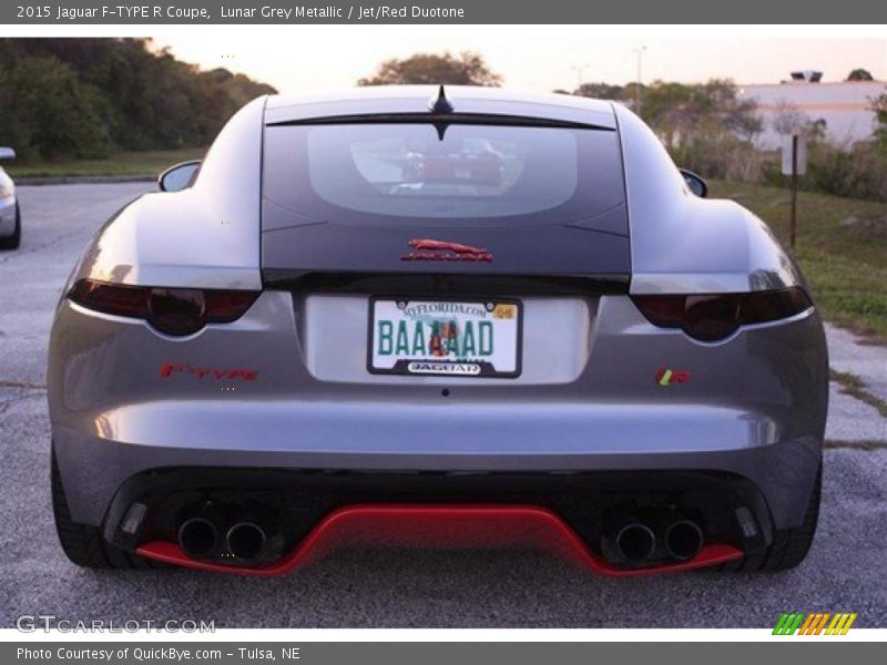 Lunar Grey Metallic / Jet/Red Duotone 2015 Jaguar F-TYPE R Coupe